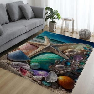 Latch Hook Embroidery Starfish Carpet Do It Yourself Tapestry Kits For Needlework Home Decor