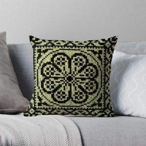 Latch hook Geometric FlowerPattern Crochet Kit DIY Throw Pillow Kit Throw Pillow Kit 40cmx40cm