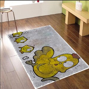 漫画のひよこのラッチフックラグキット 豪華な壁掛けタペストリーキット DIY カーペットラグ チャンキーヤーンアートクッション かぎ針編みフロアマットクラフト
