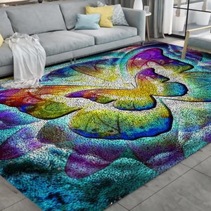 Latch Hook Rug Kits Seaside Eagle Carpet Needlework Package Latch Hook Kit DIY Latch Kits Rug for Adults/Kids Home Decor