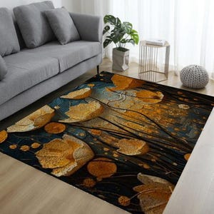 3D Floral Plush Mat, Soft Polyester Bedroom & Bathroom Decor