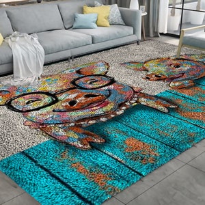 Juegos de costura con aguja de lengüeta para alfombra, bordado DIY, patrón de cerdo bonito, manualidades de costura de ganchillo para adultos y niños principiantes