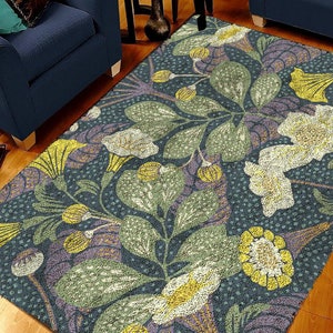 Flower Latch Hook Pattern Splicing DIY Mat Kit  Rug Kit Unfinished Crocheting Rug Yarn Cushion Embroidery Carpet Picture