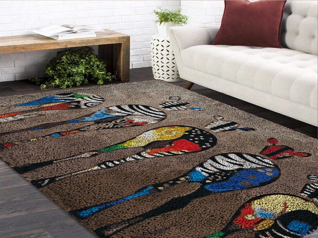 Zebras Kits Latch Hook Rug Kits Carpet Embroidery Latch Hook Rug