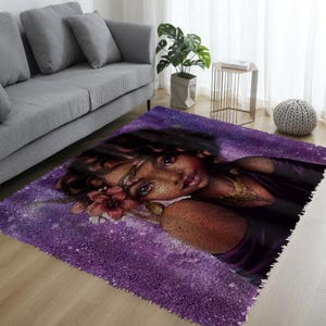 Diseño de niña africana con gancho de pestillo, manualidades de costura