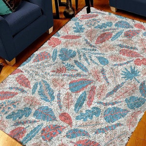 Flowers  Latch Hook Pattern Splicing DIY Mat Kit  Rug Kit Unfinished Crocheting Rug Yarn Cushion Embroidery Carpet Picture