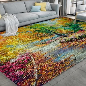 MapleGrove Latch Hook Rug Kits Pre-Printed Canvas with Non-Slip Backing