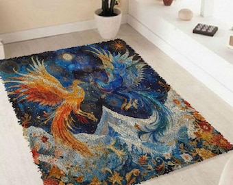 Phoenix Latch Hook Rug Kit DIY Needlework for Adults/Kids