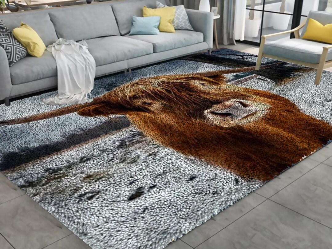 Yak Latch Hook Rug Kit 3D Animal Embroidery DIY Tapestry Cushion - Etsy