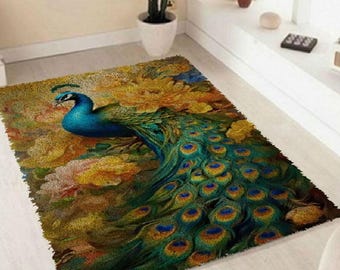Peacock Latch Hook Rug Kit