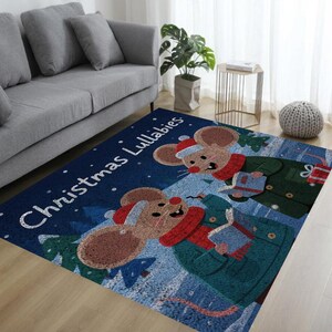 Latch Hook Kits Cartoon Mouse Carpet Needlework Package Latch Hook Kit DIY Latch Kits for Adults/Kids Home Decor