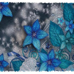 Flower Latch Hook Rug DIY Splicing Mat, Embroidery Carpet Picture image 2