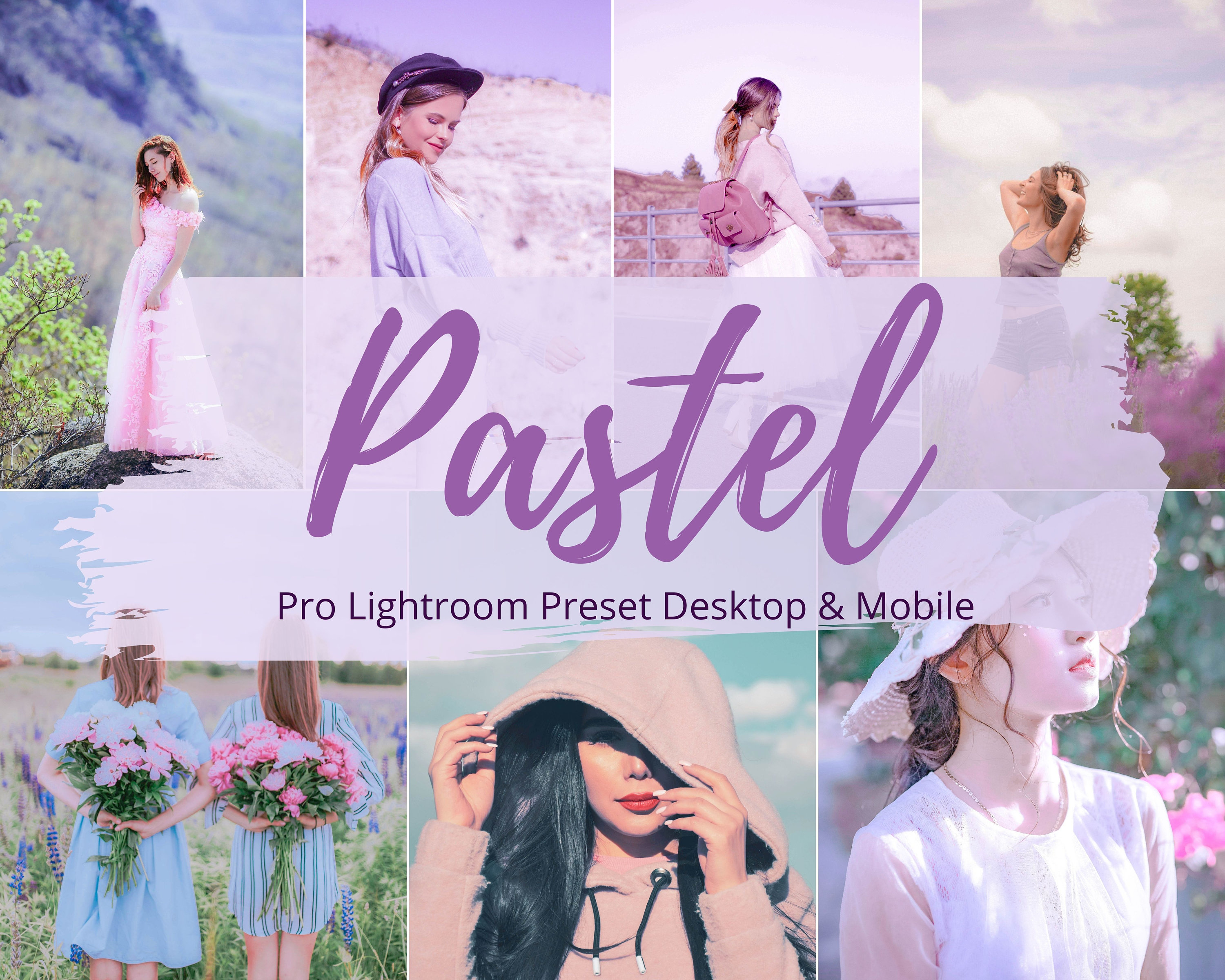 7 PASTEL Lightroom Presets Bundle Desktop & Mobile Lightroom Etsy