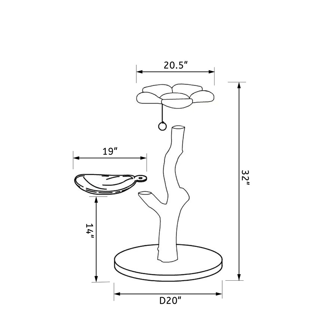 Wood Floral Cat Tree Wooden Cat Tower Modern Cat House Cat Etsy
