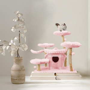 Blossom Secret Garden, Wood Floral Cat Tree, Wooden Cat Tower, Modern Cat Tree, Cat Furniture, Luxury Cat House, Flower Cat Tree Size XL