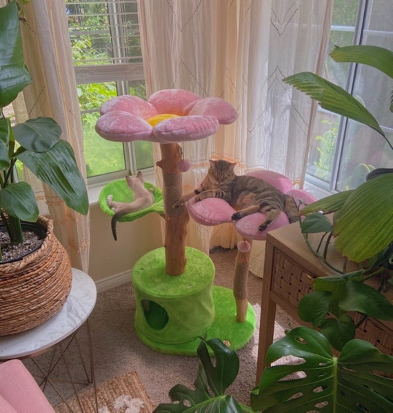 Wood Floral Cat Tree Tower Wooden Cat Tower Modern Cat Tree - Etsy México Wood Floral Cat Tree Tower Wooden Cat Tower Modern Cat Tree - Etsy México