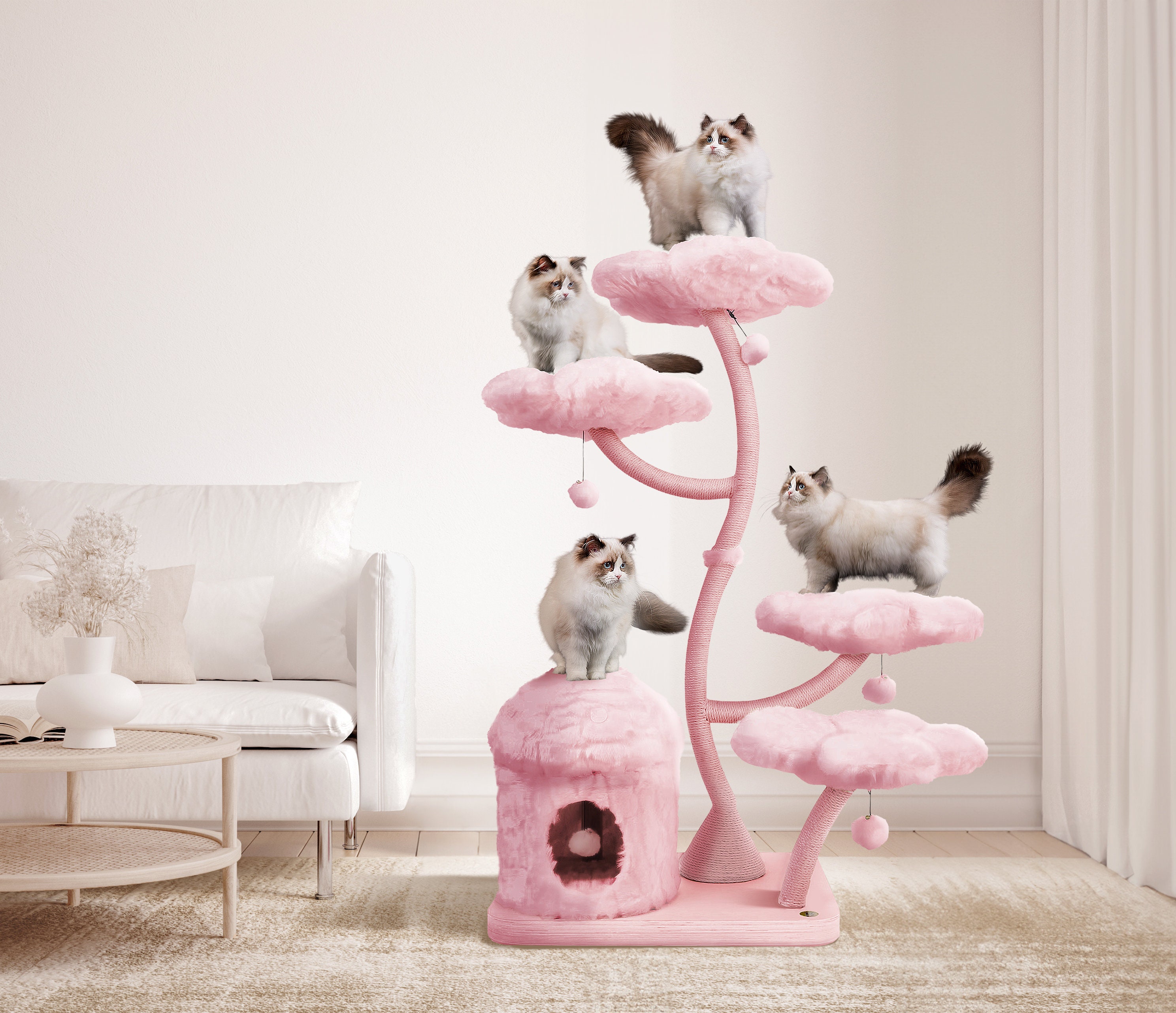 Beautiful and Stylish Scratching Post scratch Pad in Walnut Color