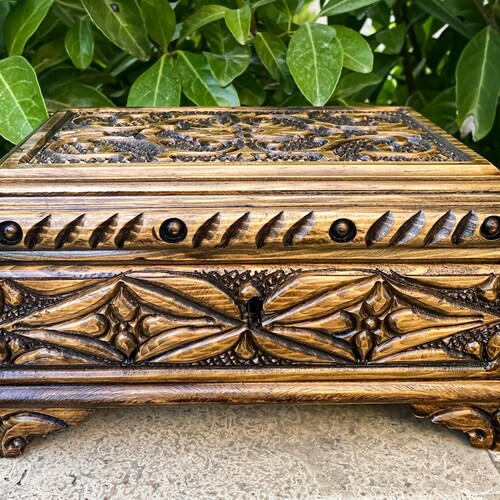 Personalized Large Secret Lock Jewelry Box With Key Vintage Etsy