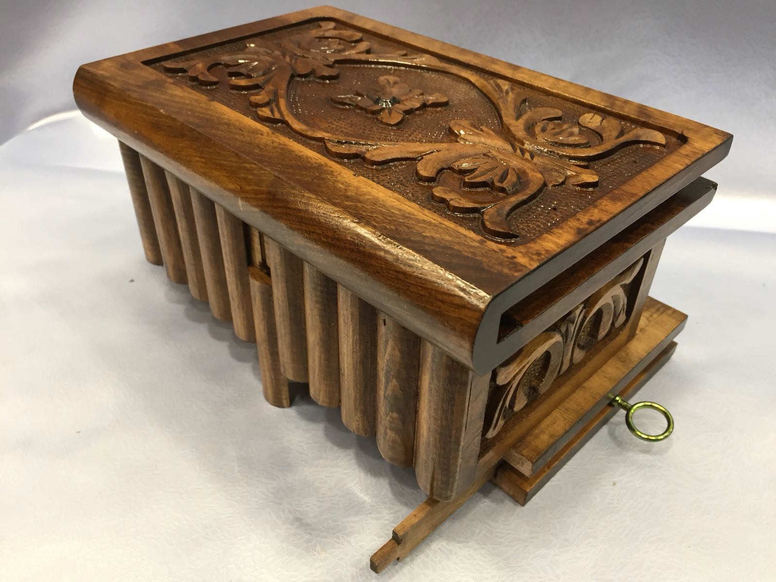 Large secret lock box 4 combination wooden puzzle box Etsy