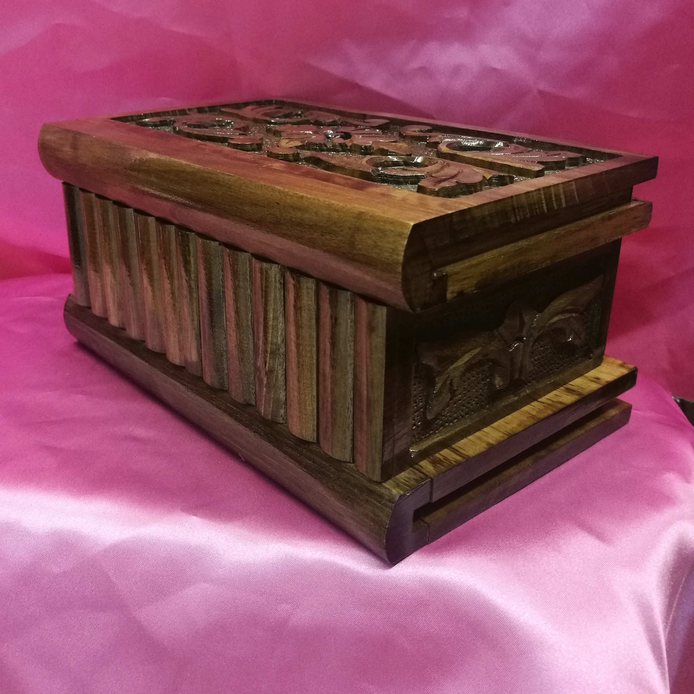 Large puzzle box for adults secret lock box carved puzzle Etsy