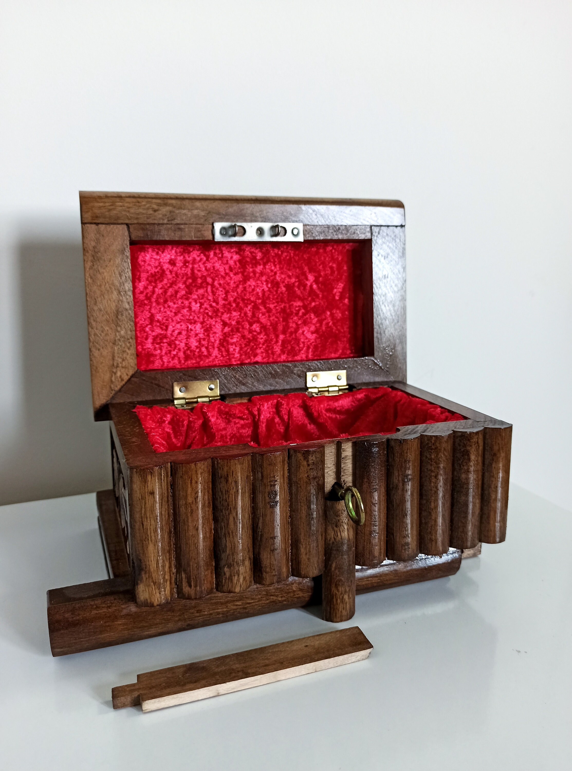 Large secret lock box 4 combination wooden puzzle box Etsy