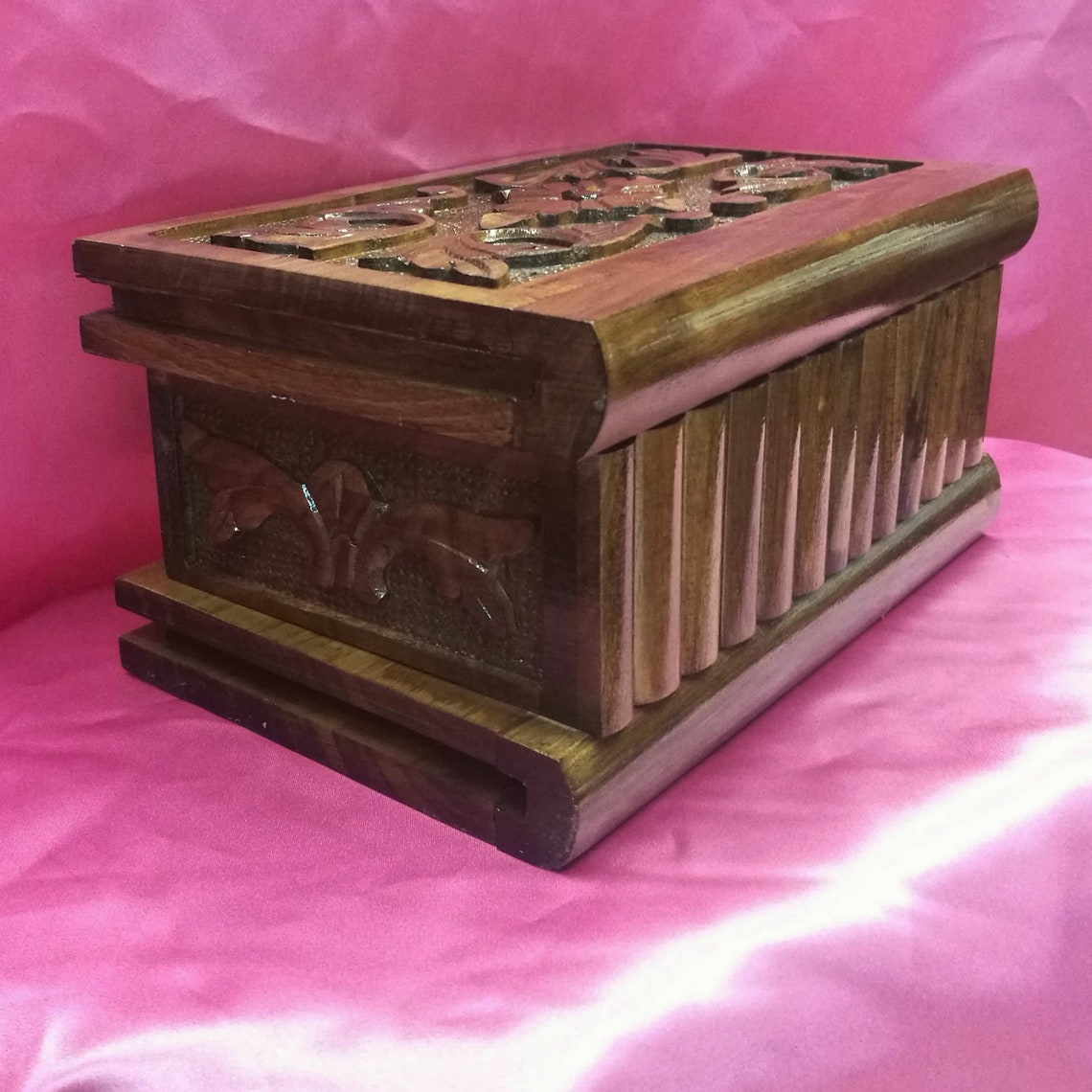 Large puzzle box for adults secret lock box carved puzzle Etsy
