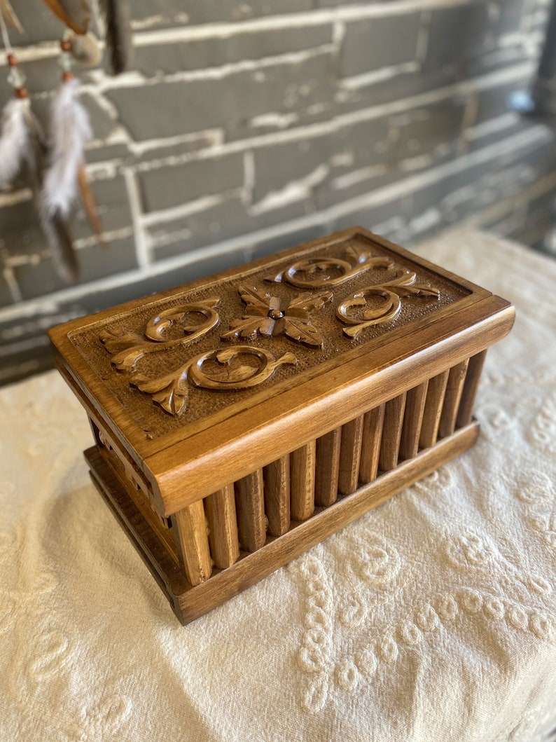 Large Puzzle Box for Adults Secret Lock Box Carved Puzzle Etsy