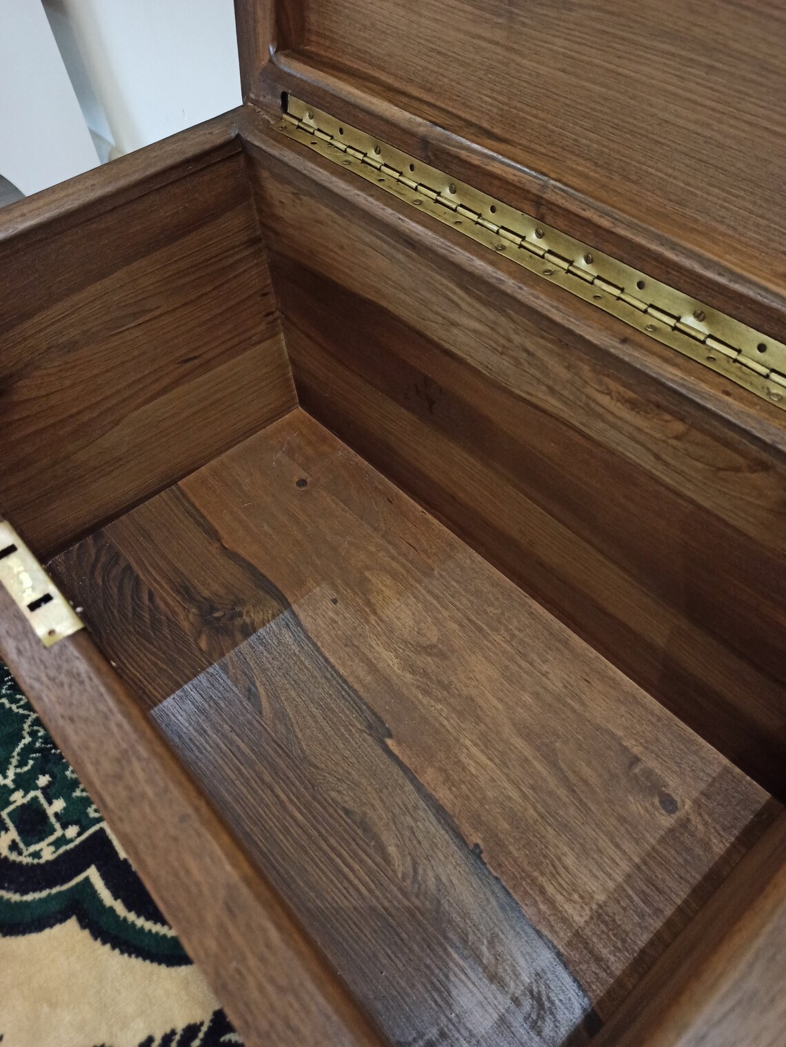 Ottoman style carved large hope chest walnut trunk coffee Etsy