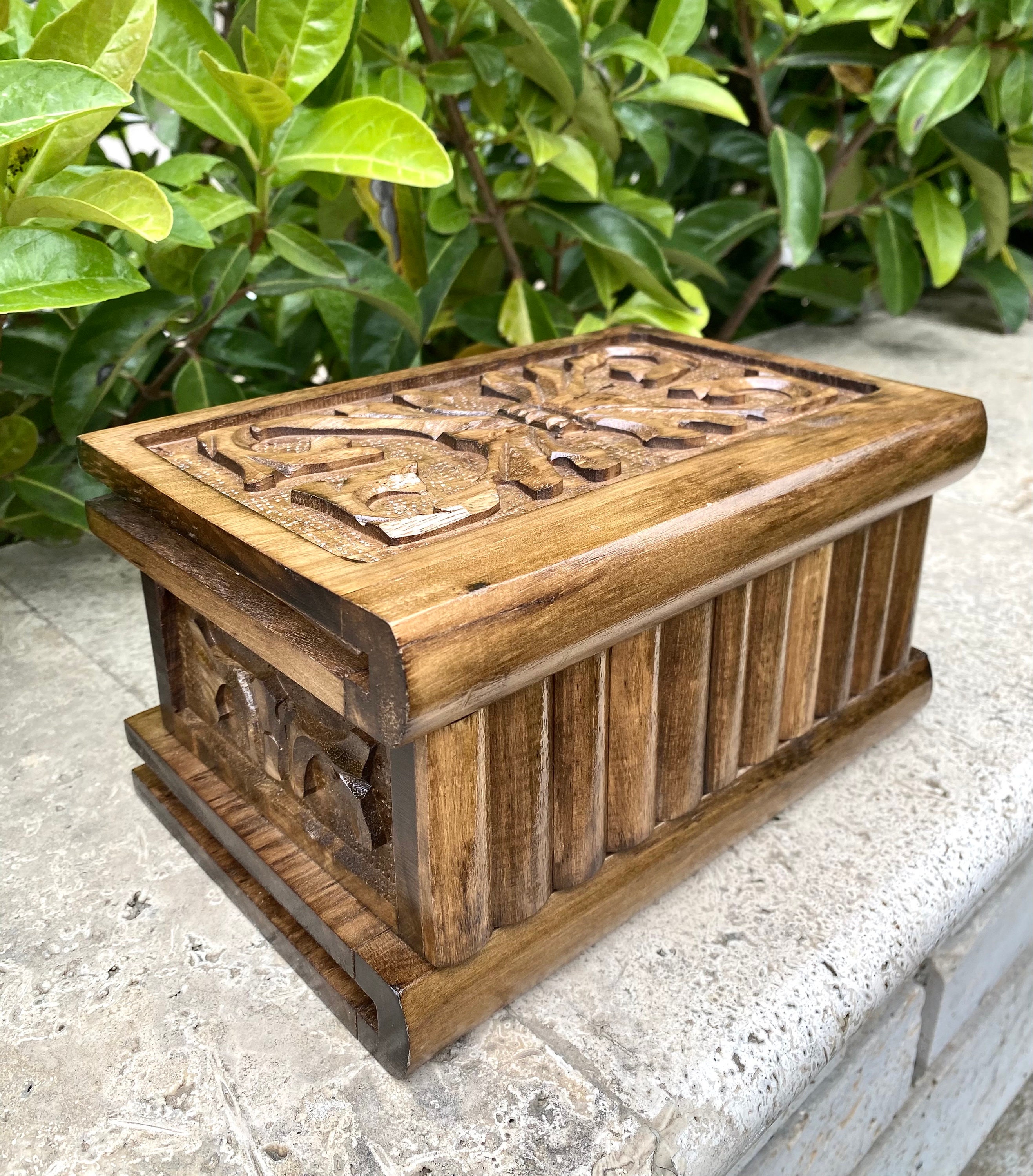 Ottoman Large Secret Lock Box With Key Wooden Puzzle Box Etsy UK