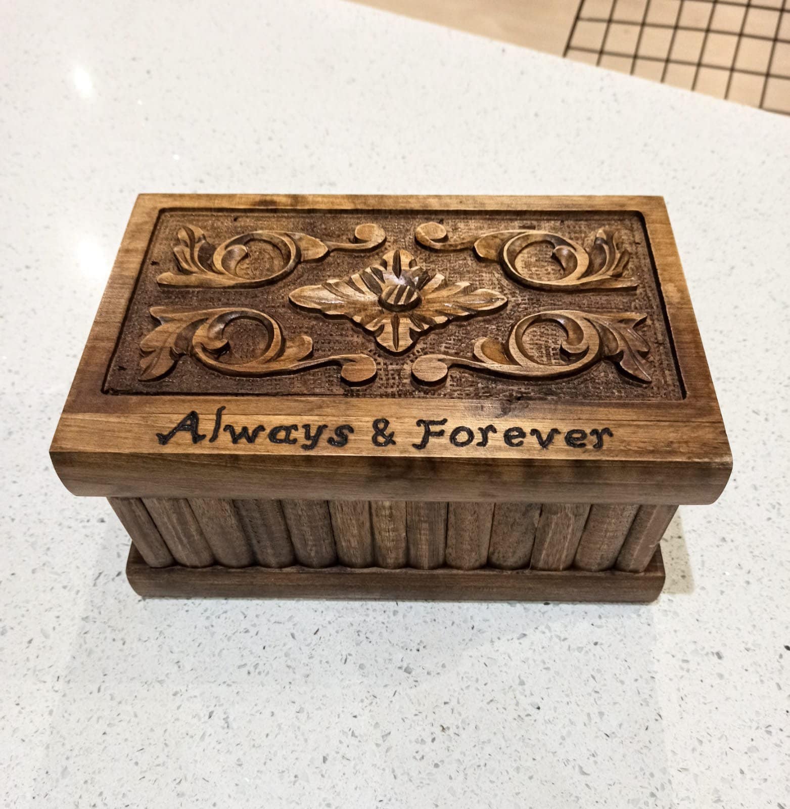 Large Puzzle Box for Adults, Secret Lock Box, Carved Puzzle Box