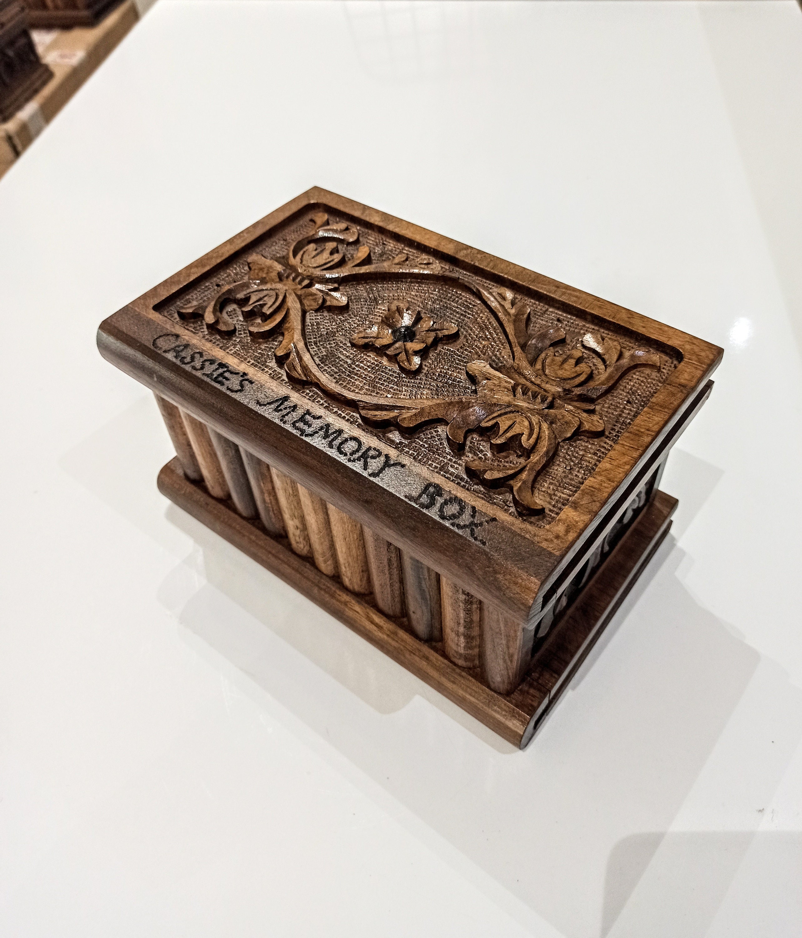 Large secret lock box 4 combination wooden puzzle box Etsy