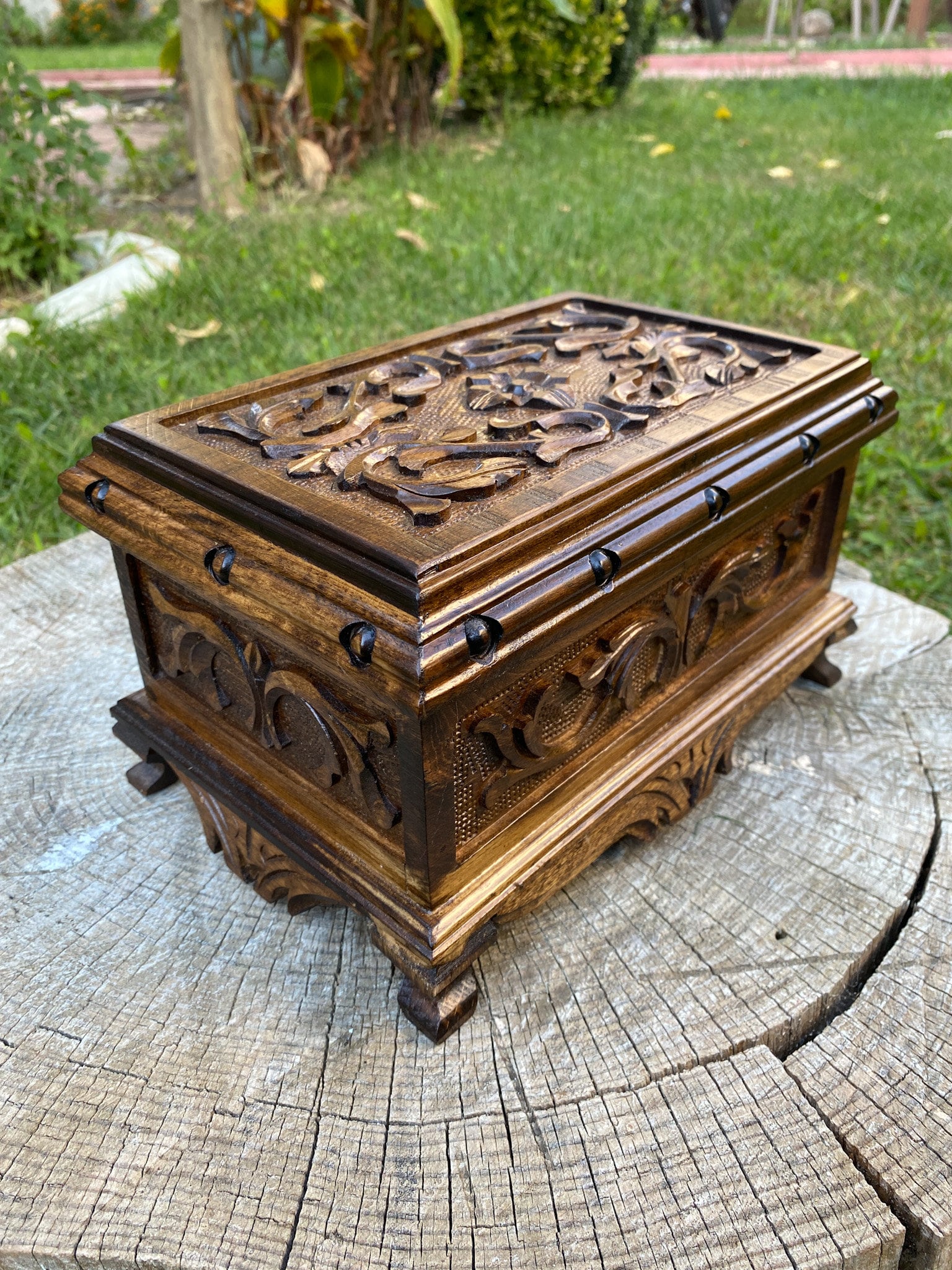 Personalized Wooden Lock Box With Key Vintage Jewlery Box Etsy