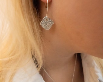 Empress sister sterling silver handmade earrings, unique design jewellery, soul sister jewellery, minimalist statement earrings, gift ideas