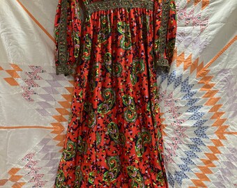 Vintage Paisley Dress