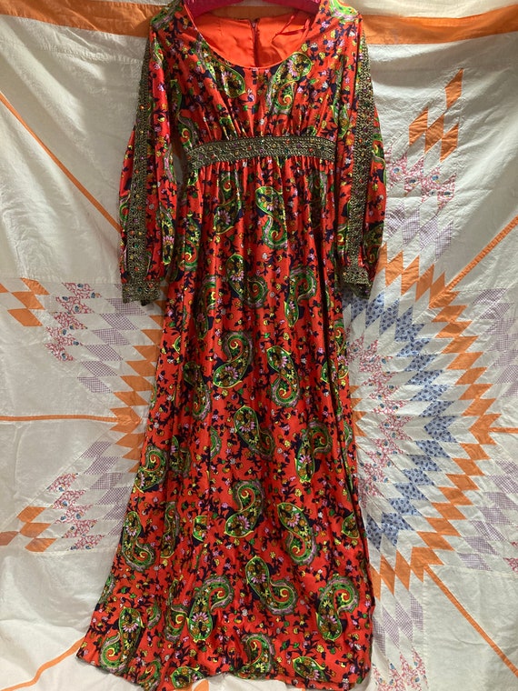 Vintage Paisley Dress