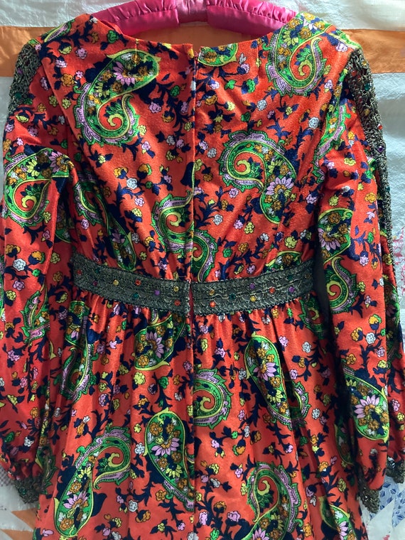 Vintage Paisley Dress - image 5