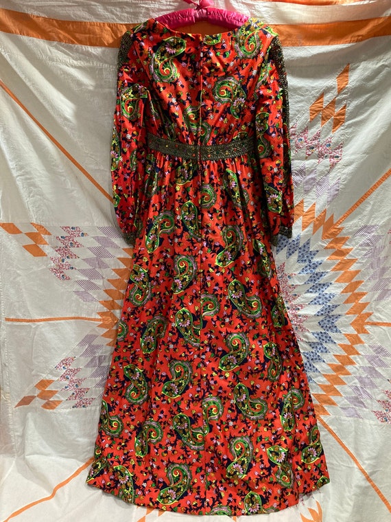 Vintage Paisley Dress - image 4