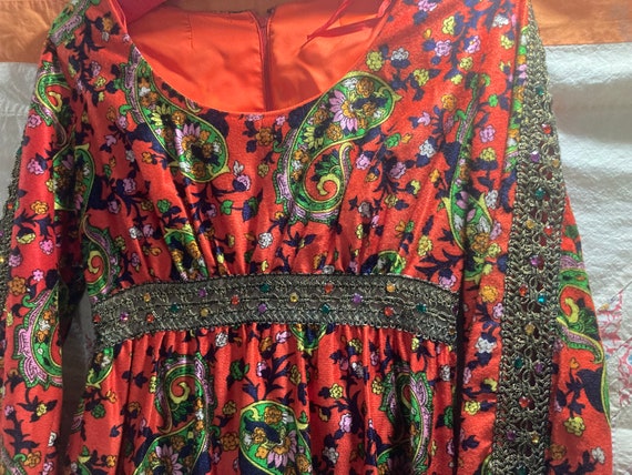 Vintage Paisley Dress - image 2