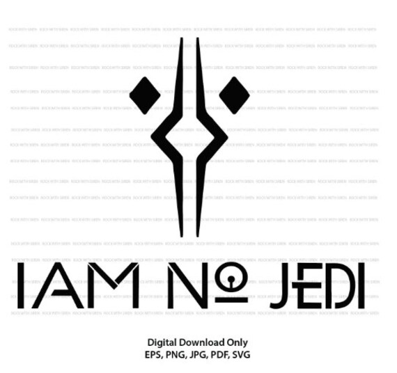 Ahsoka Tano i Am No Jedi With Markings Fan Etsy