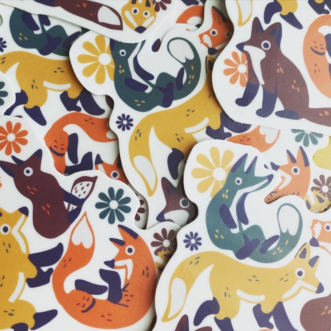 Fox Stickers Animal Stickers Gifts for Journal Planner Etsy