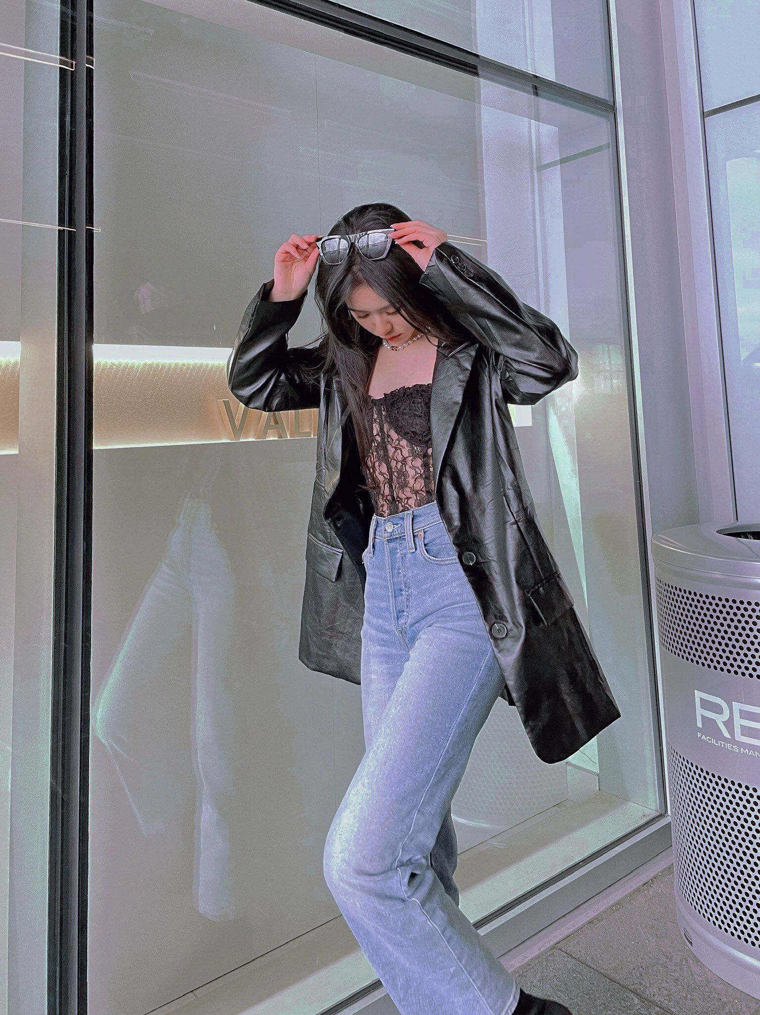 leather blazer