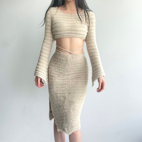 Fuzzy Long Two-piece Set - Etsy