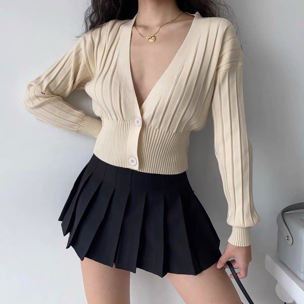 Classic Plunge Cardigan Top - Etsy UK
