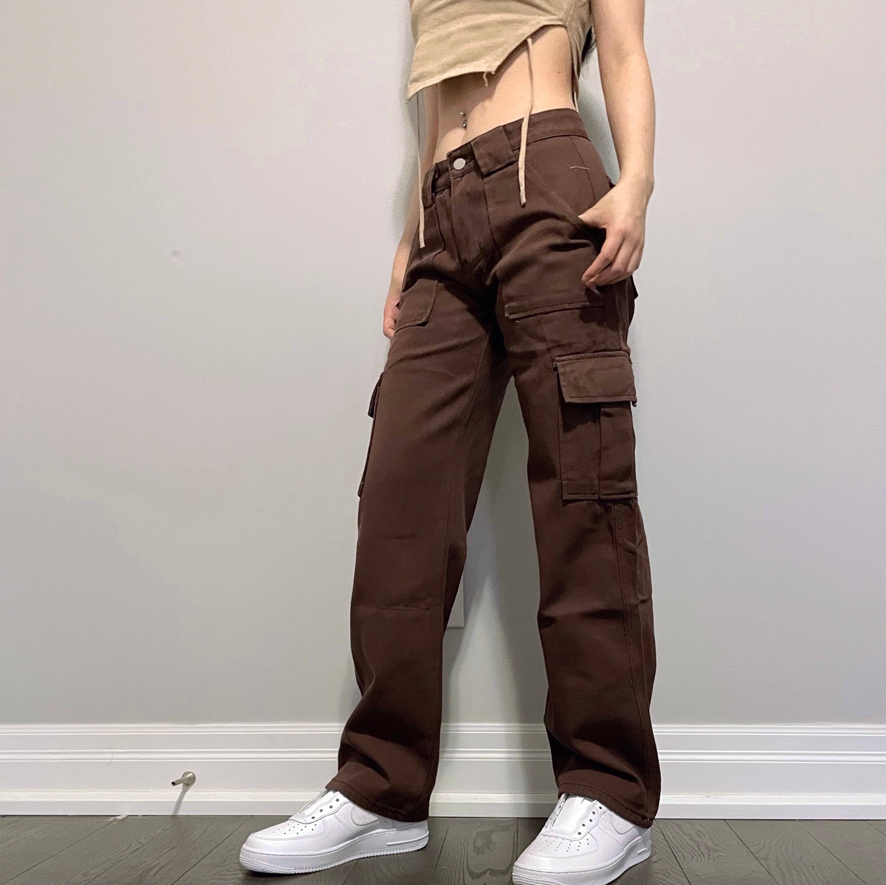 Brown Cargo Pants - Etsy