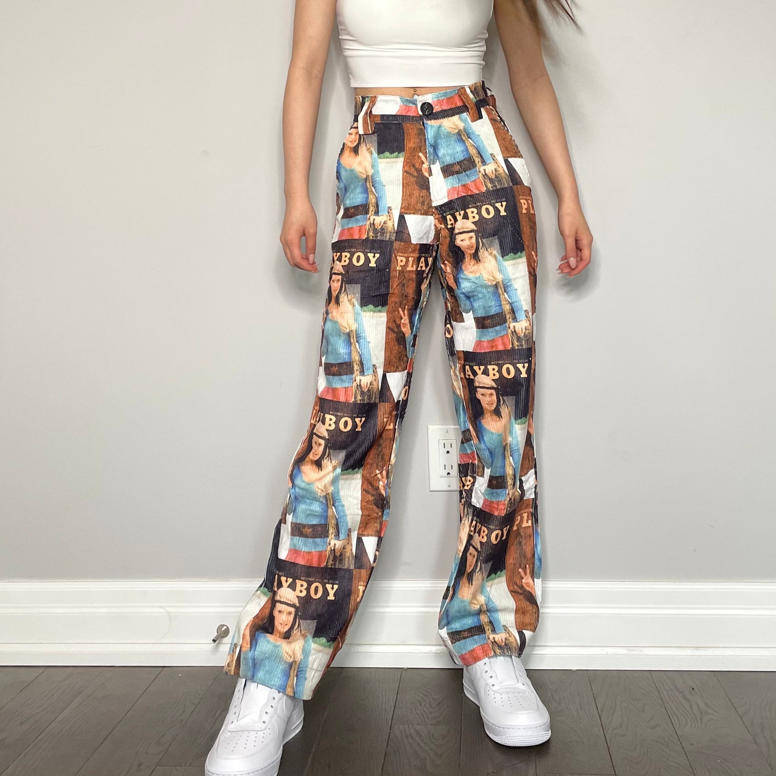 Playboy Printed Pants Etsy