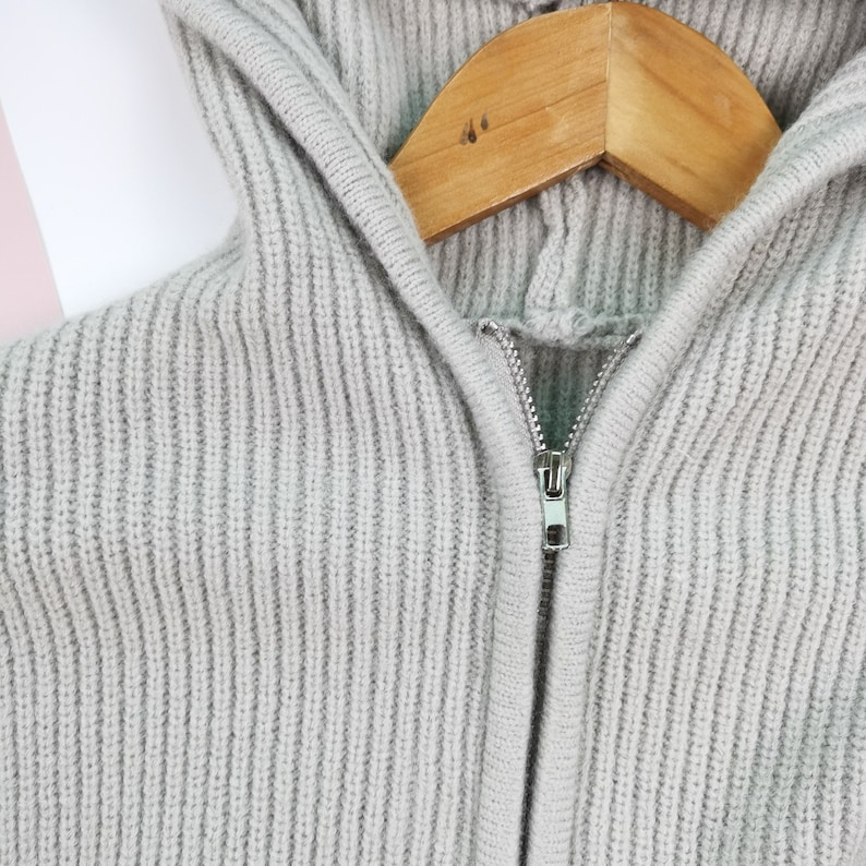 Oversized Knit ZipUp Hoodie Etsy
