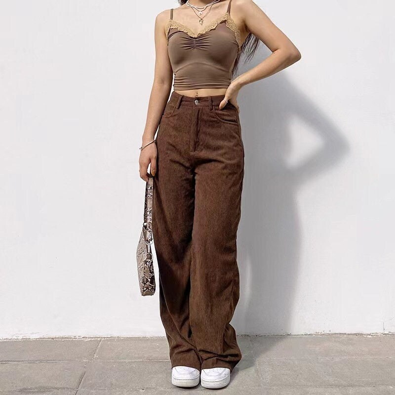 corduroy pants brown