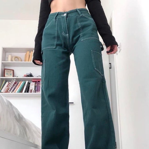Green Cargo Pants - Etsy