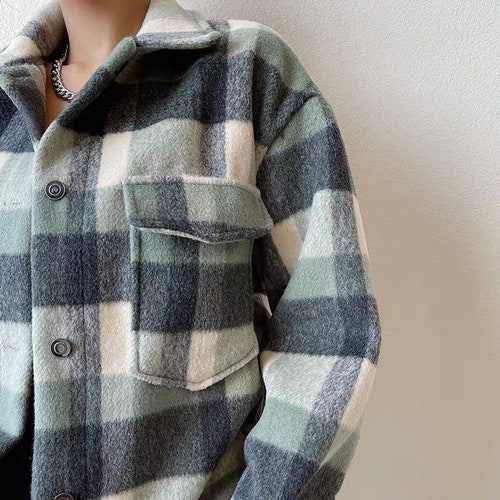 Forest Green Plaid Shacket - Etsy Australia