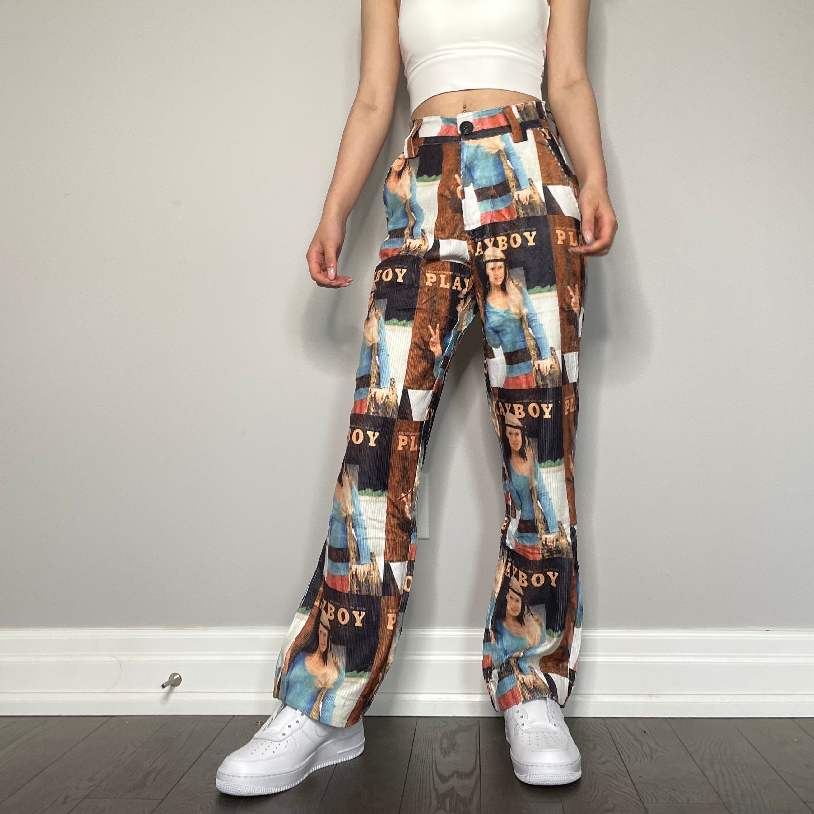 Playboy Printed Pants Etsy